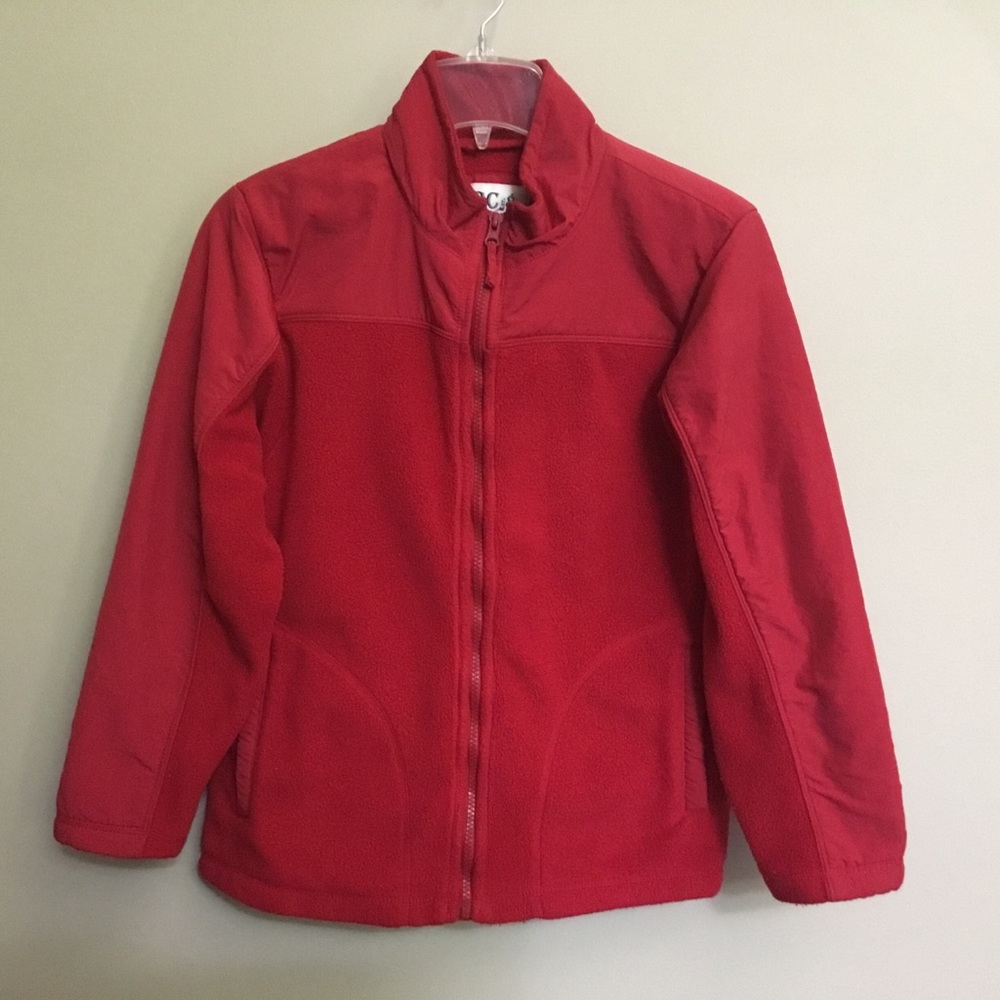 TCP CHILDRENS PLACE red fleece jacket coat 10/12 L